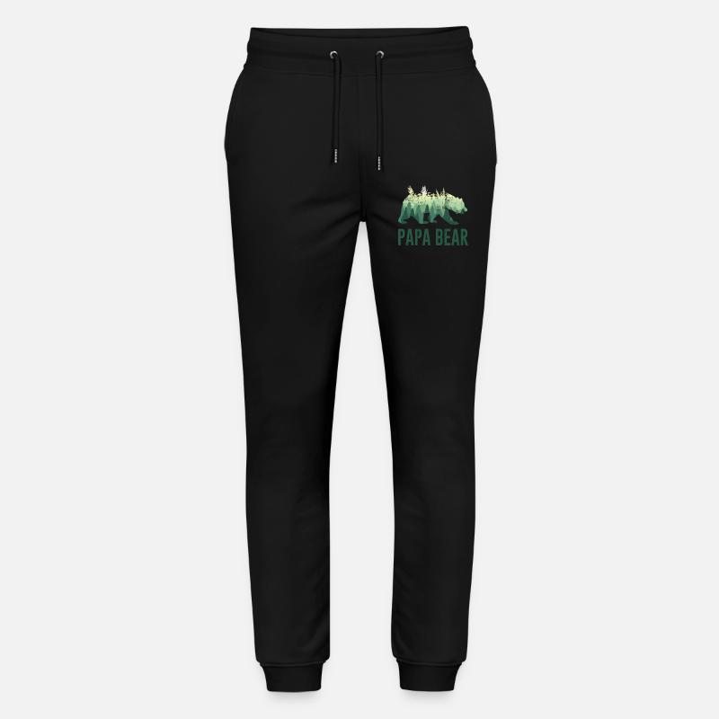 Papa Bear Daddy Vater - Stanley/Stella Unisex Bio Jogginghose Mover  - Schwarz
