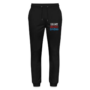 France, je suis Français, drapeau Français - Pantalon de jogging bio MOVER Stanley/Stella unisexe - noir - Devant - Marisol (170cm) & Nik (191cm)