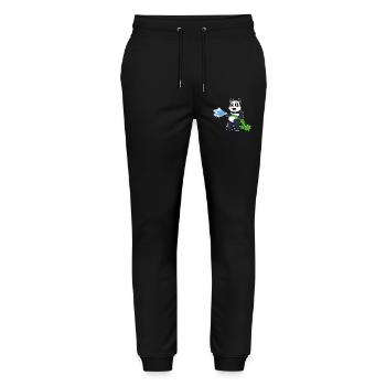 Panda Firefighter Fire Hose Fire Hose Fire Brigade - Pantalon de jogging bio MOVER Stanley/Stella unisexe - noir - Devant - Marisol (170cm) & Nik (191cm)