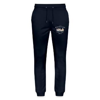 Schwäbisch Hall, Southern Germany, Drawing - Stanley/Stella Mover Unisex Organic Jogging Trousers - navy - Front - Marisol (170cm) & Nik (191cm)