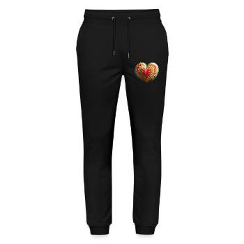 Un cœur de melon - Pantalon de jogging bio MOVER Stanley/Stella unisexe - noir - Devant - Marisol (170cm) & Nik (191cm)