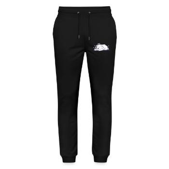 Sleeping Bear - Sticker - Stanley/Stella Mover Unisex Organic Jogging Trousers - black - Front - Marisol (170cm) & Nik (191cm)