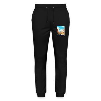Cordoba Spain Vintage Travel Poster WPA Souvenir - Stanley/Stella Mover Unisex Organic Jogging Trousers - black - Front - Marisol (170cm) & Nik (191cm)