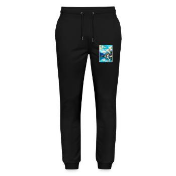 St. Wolfgang Österreich Vintage Reiseplakat Souvenir - Stanley/Stella Unisex Bio Jogginghose Mover  - Schwarz - Vorne - Marisol (170cm) & Nik (191cm)