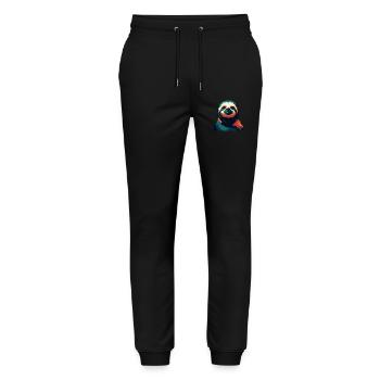 Faultier Zeichentrickfigur Buntes Haustier Tier - Stanley/Stella Unisex Bio Jogginghose Mover  - Schwarz - Vorne - Marisol (170cm) & Nik (191cm)