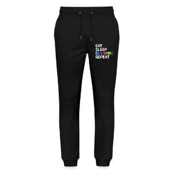 Funny Art Painter Eat Sleep Brushin Repeat Drawing - Stanley/Stella Unisex Bio Jogginghose Mover  - Schwarz - Vorne - Marisol (170cm) & Nik (191cm)