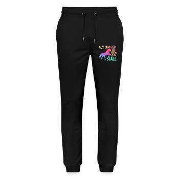 Écartez-vous, je dois aller à l’écurie - Pantalon de jogging bio MOVER Stanley/Stella unisexe - noir - Devant - Marisol (170cm) & Nik (191cm)