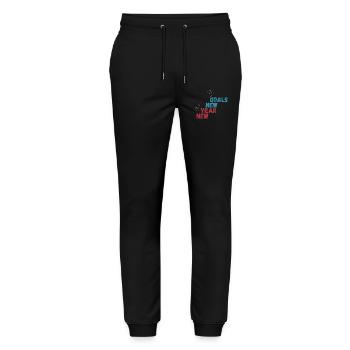 Funny New Year New Goals Motivation Resolution Gif - Stanley/Stella Mover Unisex Organic Jogging Trousers - black - Front - Marisol (170cm) & Nik (191cm)