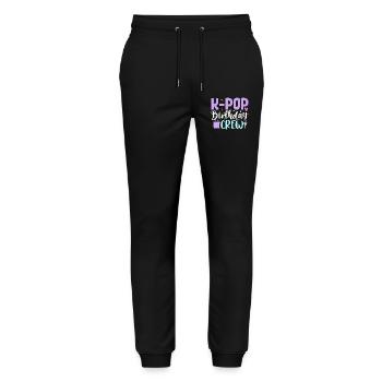 K Pop Birthday Crew - Stanley/Stella Mover Unisex Organic Jogging Trousers - black - Front - Marisol (170cm) & Nik (191cm)