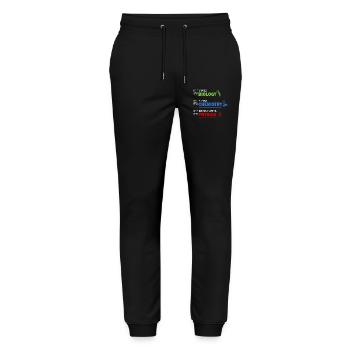 Naturwissenschaften - Stanley/Stella Unisex Bio Jogginghose Mover  - Schwarz - Vorne - Marisol (170cm) & Nik (191cm)