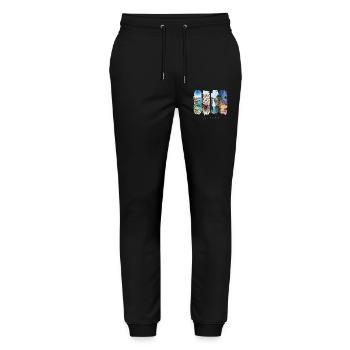 Antalya Design – Turkey Summer Holiday Motif - Stanley/Stella Mover Unisex Organic Jogging Trousers - black - Front - Marisol (170cm) & Nik (191cm)