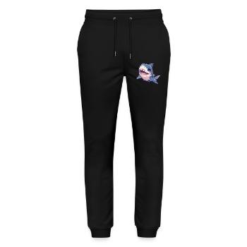 Sharks Shark - Stanley/Stella Mover Unisex Organic Jogging Trousers - black - Front - Marisol (170cm) & Nik (191cm)