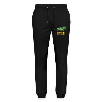 Dinosaurier hasst Cardio Training - Stanley/Stella Unisex Bio Jogginghose Mover  - Schwarz - Vorne - Marisol (170cm) & Nik (191cm)