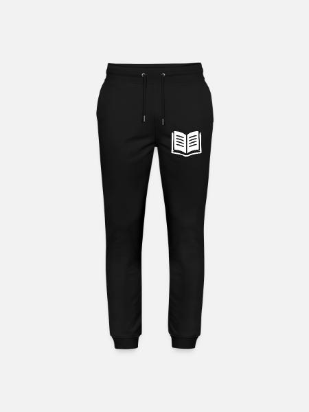 Book Books Reading Gift - Stanley/Stella Mover Unisex Organic Jogging Trousers - black