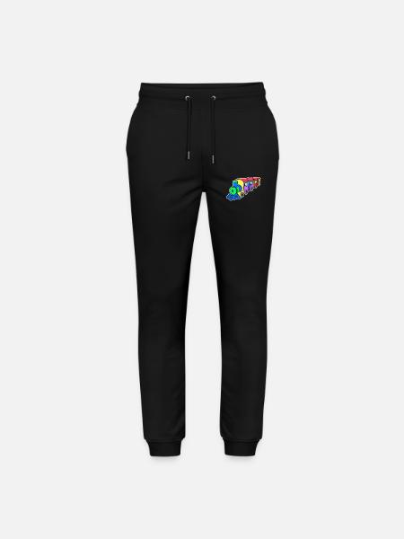 Eisenbahn Dampflok Kinder - Stanley/Stella Unisex Bio Jogginghose Mover - Schwarz