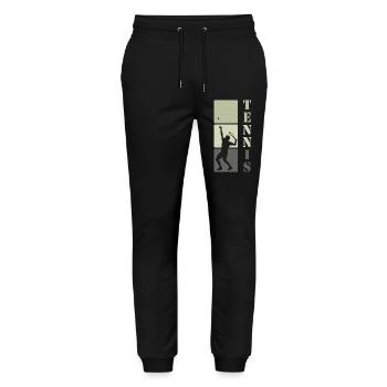 Tennis tennis de tennis cadeau - Pantalon de jogging bio MOVER Stanley/Stella unisexe - noir - Devant - Marisol (170cm) & Nik (191cm)