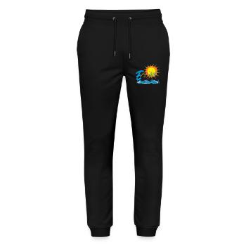 Enjoy - Stanley/Stella Mover Unisex Organic Jogging Trousers - black - Front - Marisol (170cm) & Nik (191cm)