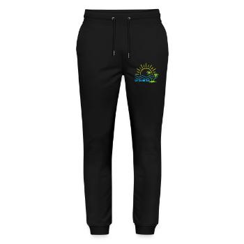 Mer, soleil et sable - Pantalon de jogging bio MOVER Stanley/Stella unisexe - noir - Devant - Marisol (170cm) & Nik (191cm)
