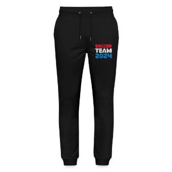 Netherlands soccer team 2024 Soccer Fan Icon Logo - Stanley/Stella Mover Unisex Organic Jogging Trousers - black - Front - Marisol (170cm) & Nik (191cm)