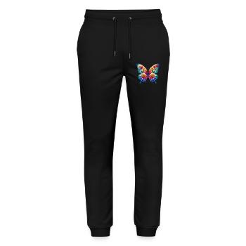 Butterfly flowers dahlia dahlias dahlia - Stanley/Stella Mover Unisex Organic Jogging Trousers - black - Front - Marisol (170cm) & Nik (191cm)