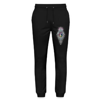 Diamond Love LGBTQ - Stanley/Stella Unisex Bio Jogginghose Mover  - Schwarz - Vorne - Marisol (170cm) & Nik (191cm)