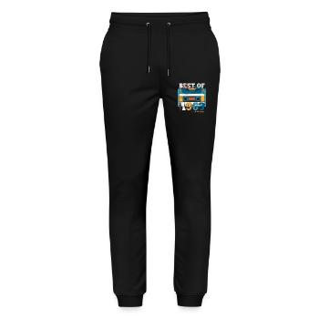 61st Birthday Original August 1963 Cassette 1963 - Stanley/Stella Mover Unisex Organic Jogging Trousers - black - Front - Marisol (170cm) & Nik (191cm)
