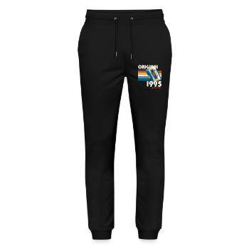30th Birthday Vintage January 1995 Cassette 95 - Stanley/Stella Mover Unisex Organic Jogging Trousers - black - Front - Marisol (170cm) & Nik (191cm)