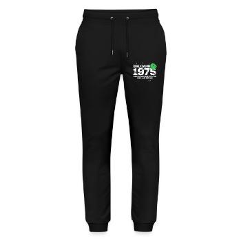 Year of construction 1975 - Stanley/Stella Mover Unisex Organic Jogging Trousers - black - Front - Marisol (170cm) & Nik (191cm)