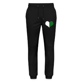 A heart for Saxony white green - Stanley/Stella Mover Unisex Organic Jogging Trousers - black - Front - Marisol (170cm) & Nik (191cm)