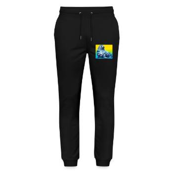 seal - Stanley/Stella Mover Unisex Organic Jogging Trousers - black - Front - Marisol (170cm) & Nik (191cm)