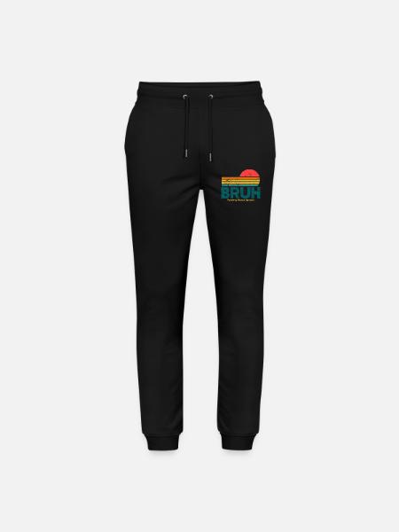 Retro Sunset Bruh Mama - Stanley/Stella Mover Unisex Organic Jogging Trousers - black