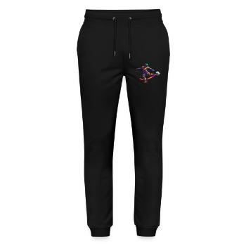 Fußballspieler Geschenk Fußball Kinderjunge - Stanley/Stella Unisex Bio Jogginghose Mover  - Schwarz - Vorne - Marisol (170cm) & Nik (191cm)