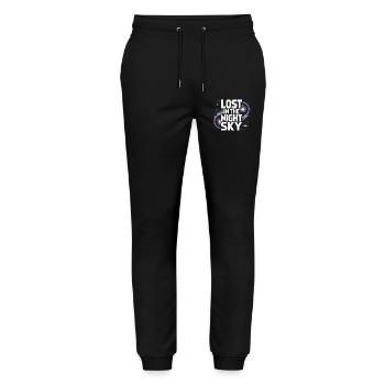 Astronom Galaxy Outerspace Universe Astronomie - Stanley/Stella Unisex Bio Jogginghose Mover  - Schwarz - Vorne - Marisol (170cm) & Nik (191cm)