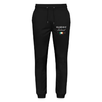 Kilkenny Irland Koordinaten Reise Souvenir - Stanley/Stella Unisex Bio Jogginghose Mover  - Schwarz - Vorne - Marisol (170cm) & Nik (191cm)