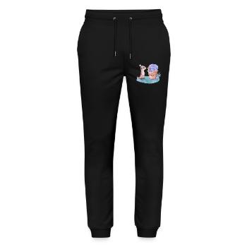 Meerkats - Stanley/Stella Mover Unisex Organic Jogging Trousers - black - Front - Marisol (170cm) & Nik (191cm)