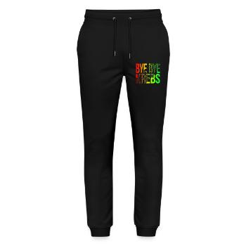 Bye Bye Kreps Rainbow Design - Stanley/Stella Mover Unisex Organic Jogging Trousers - black - Front - Marisol (170cm) & Nik (191cm)