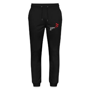 Cœur Liberté d’expression Amour Paix Humanité - Pantalon de jogging bio MOVER Stanley/Stella unisexe - noir - Devant - Marisol (170cm) & Nik (191cm)