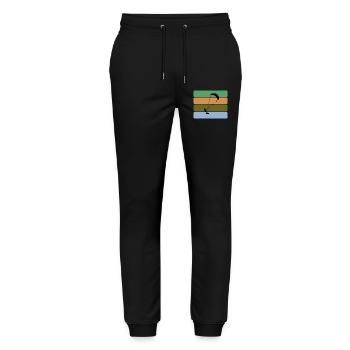 Kitesurfing - Kitesurfer with four color design - Stanley/Stella Mover Unisex Organic Jogging Trousers - black - Front - Marisol (170cm) & Nik (191cm)