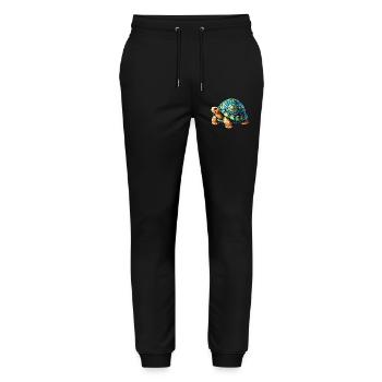 Turtle - Stanley/Stella Mover Unisex Organic Jogging Trousers - black - Front - Marisol (170cm) & Nik (191cm)