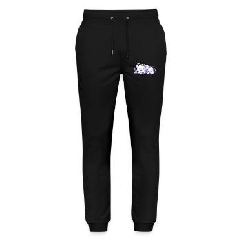 Sleeping Dog - Sticker - Stanley/Stella Mover Unisex Organic Jogging Trousers - black - Front - Marisol (170cm) & Nik (191cm)