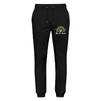 Autismus Bewusstsein - Stanley/Stella Unisex Bio Jogginghose Mover  - Schwarz - Vorne - Marisol (170cm) & Nik (191cm)