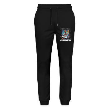 Retro Gamer Joystick / Controller Jeux de console - Pantalon de jogging bio MOVER Stanley/Stella unisexe - noir - Devant - Marisol (170cm) & Nik (191cm)