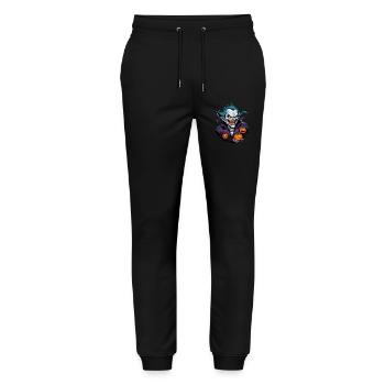 Halloween - Vampire Bloodsucker Horror with Pumpkin - Stanley/Stella Mover Unisex Organic Jogging Trousers - black - Front - Marisol (170cm) & Nik (191cm)