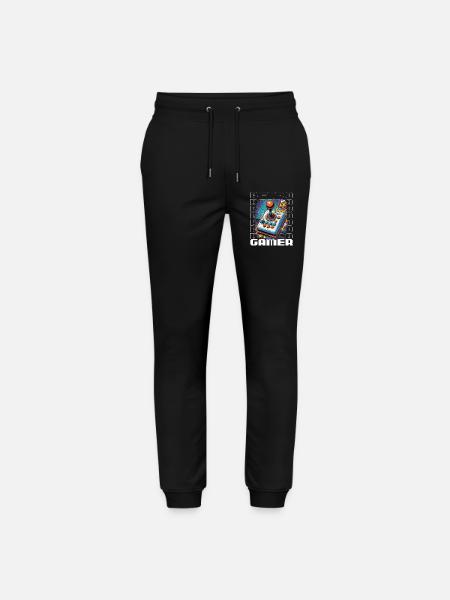 Retro Gamer Adventure Joystick - Stanley/Stella Mover Unisex Organic Jogging Trousers - black
