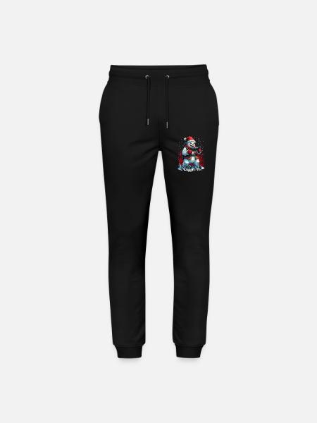 Böser Weihnachts-Gamer Schneemann Merry Xmas - Stanley/Stella Unisex Bio Jogginghose Mover  - Schwarz