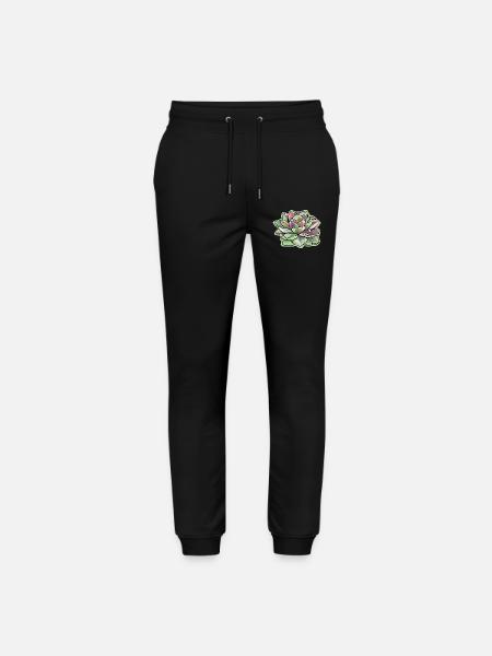 Echeveria Fat Leaf Rosette Succulent - Stanley/Stella Mover Unisex Organic Jogging Trousers - black