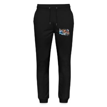 Water Sports Splash Swimming - Stanley/Stella Mover Unisex Organic Jogging Trousers - black - Front - Marisol (170cm) & Nik (191cm)