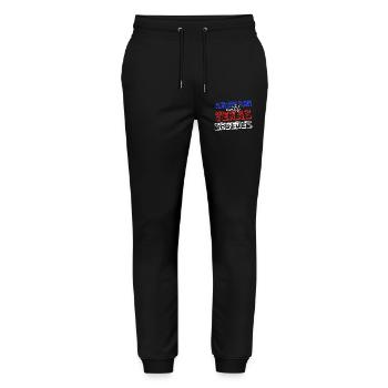 American Until Texas Secedes - Stanley/Stella Mover Unisex Organic Jogging Trousers - black - Front - Marisol (170cm) & Nik (191cm)