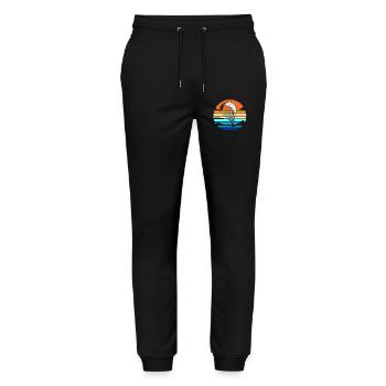 Paragliding Skydive - Stanley/Stella Unisex Bio Jogginghose Mover  - Schwarz - Vorne - Marisol (170cm) & Nik (191cm)