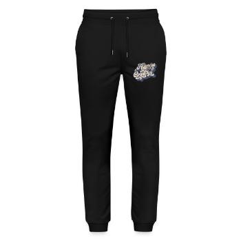 For the Hippies & the Cowboys - Stanley/Stella Mover Unisex Organic Jogging Trousers - black - Front - Marisol (170cm) & Nik (191cm)